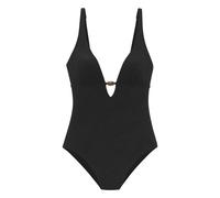 Badeanzug LASCANA "Fay", Damen, Gr. 42, Cup C/D, schwarz, Obermaterial: 94% Polyamid, 6% Elasthan. Futter: 90% Polyester, 10% Elasthan, Strukturmuster, Badeanzüge Badeanzug, aus eleganter Strukturware