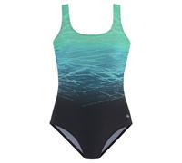 LASCANA Badeanzug Damen schwarz-grün Gr.52 Cup D