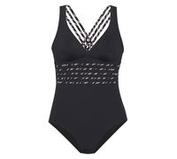 LASCANA Badeanzug in Schwarz - Größe 44D-Cup | Damen Bademode