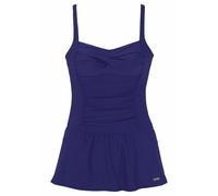Badekleid LASCANA, Damen, Gr. 54, Cup C, blau, Polyamid, unifarben, Badeanzüge, mit modischen Raffungen und Shaping-Effekt (296754-54) blau