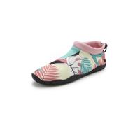 Badeschuh LASCANA "Badelatsche, Badeschuhe", Damen, Gr. 41, bunt (schwarz), Obermaterial: 100% Neopren. Decksohle: 100% Neopren. Futter: 100% Neopren. Laufsohle: 100% Synthetik, bedruckt, Basic, Schuh
