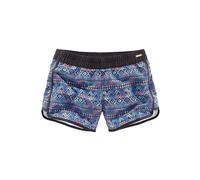 Badeshorts LASCANA Gr. 44, N-Gr, schwarz (schwarz, bedruckt) Damen Badehosen Ocean Blue aus Microfaser (458363-44)