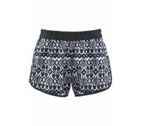 Badeshorts LASCANA Gr. 46, N-Gr, schwarz (schwarz, bedruckt) Damen Badehosen Ocean Blue im kontrastreichen Alloverprint (592086-46)