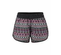 Badeshorts LASCANA, Damen, Gr. 48, N-Gr, bunt (schwarz, bunt), Microfaser, Polyester, Ethnomuster, gemustert, Badehosen Badeshorts, als perfekte Ergänzung zum Bikini (884051-48) schwarz, bunt