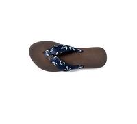 Badezehentrenner LASCANA "Sandale, Pantolette", Damen, Gr. 36, blau, Futter: 100% Textilmaterial, gemustert, Schuhe, Zehentrenner, Badeschuh ultraleicht mit softem Band VEGAN (94872514-36) blau