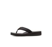 Badezehentrenner LASCANA Gr. 39, schwarz Damen Schuhe Strandschuhe Sandale, Pantolette, Badeschuh mit Ringapplikation "Italy" VEGAN (29937343-39)