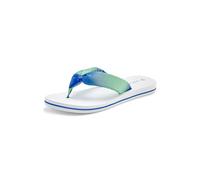 Badezehentrenner LASCANA "Sandale, Badeschuh, Pantolette, Badelatsche, Flip Flop", Damen, Gr. 38, türkis farbverlauf, Obermaterial: 100% Textilmaterial. Decksohle: 100% Synthetik. Laufsohle: 100% Synt