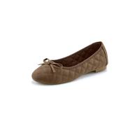 Ballerina LASCANA "Slipper, Schlüpfschuh", Damen, Gr. 39, braun (cognacfarben), Obermaterial: 100% Lederimitat. Futter: 100% Textilmaterial. Decksohle: 100% Textilmaterial. Laufsohle: 100% Synthetik,