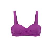 LASCANA Bandeau-Bikini-Top Damen beere Gr.40 Cup D