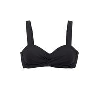 Bandeau-Bikini-Top LASCANA "Comfy", Gr. 44, Cup C, schwarz, Recycling-Polyamid, unifarben, Bikini-Oberteile, mit bequemer Passform ohne Bügel (52368238-44) schwarz