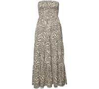 LASCANA Bandeaukleid Damen khaki-beige bedruckt Gr.40