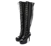 LASCANA BELLE AFFAIRE Overkneestiefel Damen schwarz Gr.44
