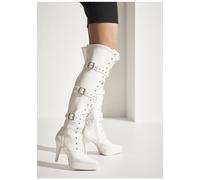 LASCANA BELLE AFFAIRE Overkneestiefel Damen weiß Gr.38