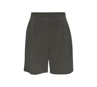 Bermudas LASCANA, Damen, Gr. 40, N-Gr, grün (khaki), Web, Obermaterial: 85% Viskose, 15% Leinen, unifarben, modisch, figurumspielend ca. Mitte Oberschenkel, Hosen (92086223-40) khaki