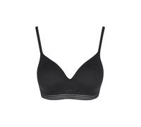 Bralette-BH LASCANA, Damen, Gr. 75, Cup C, schwarz, Spitze, Obermaterial: 36% Polyamid, 29% Polyester, 27% Baumwolle, 8% Elasthan, modisch, BHs, ohne Bügel mit eingearbeitetem Push-up Kissen, Dessous