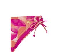 Bikini-Hose LASCANA "Tilly", Damen, Gr. 36, N-Gr, blau (beere, pfirsich), Recycling-Polyamid, bedruckt, Badehosen Bikini-Hose, mit modernem Allover-Print (28461039-36) beere, pfirsich