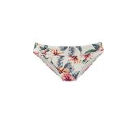 Bikini-Hose LASCANA "Salsa", Damen, Gr. 40, N-Gr, beige (creme bedruckt), Microfaser, Recycling-Polyamid, geblümt, Badehosen, mit tollem Blumenprint (19640003-40) creme bedruckt