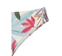Bikini-Hose LASCANA "Imani", Damen, Gr. 44, N-Gr, beige (creme bedruckt), Recycling-Polyamid, bedruckt, Badehosen, mit sommerlichem Blätterprint (47973639-44) creme bedruckt