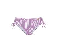 Bikini-Hose LASCANA "Liv", Damen, Gr. 34, N-Gr, lila (flieder, creme), Polyamid, bedruckt, glänzend, Badehosen Bikini-Hose, aus modischer Glanzware (68742915-34) flieder, creme