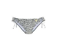 Bikini-Hose LASCANA "Sansa", Damen, Gr. 40, N-Gr, grün (oliv, bedruckt), Recycling-Polyamid, bedruckt, Badehosen Bikini-Hose, mit seitlichen Bindebändern (51109548-40) oliv, bedruckt