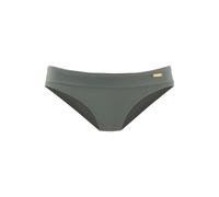 Bikini-Hose LASCANA "Italy", Damen, Gr. 34, N-Gr, grün (oliv), Microfaser, Polyamid, Microfaser, unifarben, Badehosen, mit Umschlagbund (58376706-34) oliv
