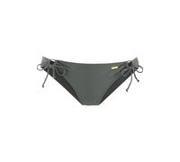 Bikini-Hose LASCANA "Italy", Damen, Gr. 36, N-Gr, grün (oliv), Polyamid, Microfaser, unifarben, Badehosen, mit seitlichen Bindebändern (76372804-36) oliv