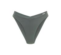 Bikini-Hose LASCANA "Italy", Damen, Gr. 40, N-Gr, grün (oliv), Microfaser, Microfaser, Polyamid, unifarben, Badehosen Bikini-Hose, mit hohem Beinausschnitt (13469906-40) oliv