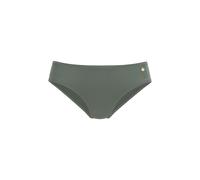 Bikini-Hose LASCANA "Salsa", Damen, Gr. 48, N-Gr, grün (olive), Microfaser, Recycling-Polyamid, unifarben, Badehosen Bikini-Hose, mit normalem Schnitt (96981057-48) olive