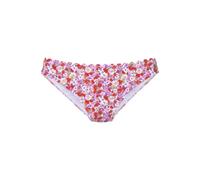 Bikini-Hose LASCANA "Jasmin", Damen, Gr. 38, N-Gr, bunt (rot, flieder), Microfaser, floral, Badehosen Bikini-Hose, im Blümchen-Druck (68518307-38) rot, flieder