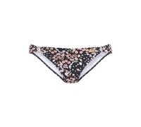 Bikini-Hose LASCANA "Blair", Damen, Gr. 36, N-Gr, schwarz (schwarz, bedruckt), Polyamid, geblümt, Badehosen Bikini-Hose, mit seitlichen Zierringen (15841900-36) schwarz, bedruckt