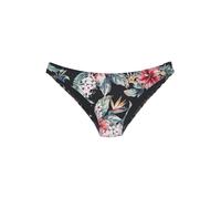 Bikini-Hose LASCANA "Salsa", Damen, Gr. 40, N-Gr, schwarz (schwarz bedruckt), Recycling-Polyamid, geblümt, Badehosen Bikini-Hose, in knapper Form (77301313-40) schwarz bedruckt