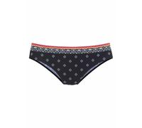 Bikini-Hose LASCANA "Kimer", Gr. 42, N-Gr, schwarz (schwarz, bedruckt), Polyamid, bedruckt, gemustert, Badehosen Bikini-Hose, mit modernem Print (66400036-42) schwarz, bedruckt