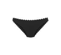 Bikini-Hose LASCANA "Scallop", Damen, Gr. 34, N-Gr, schwarz, Microfaser, Microfaser, unifarben, Badehosen Bikini-Hose, in knapper Brasilien-Form (46799028-34) schwarz