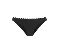 Bikini-Hose LASCANA "Scallop", Damen, Gr. 38, N-Gr, schwarz, Microfaser, Microfaser, unifarben, Badehosen, mit gelaserter Wellenkante (30185068-38) schwarz