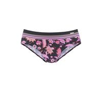 Bikini-Hose LASCANA "Bohemian" Gr. 34, N-Gr, bunt (schwarz, pink) Damen Badehosen (71385948-34) schwarz, pink