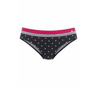 Bikini-Hose LASCANA "Monroe" Gr. 38, N-Gr, schwarz (schwarz, rot) Damen Badehosen (68248210-38) schwarz, rot