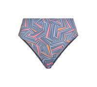 LSCN BY LASCANA Highwaist-Bikini-Hose Damen blau bedruckt Gr.40