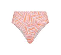 Highwaist-Bikini-Hose LSCN BY LASCANA "Lisa", Damen, Gr. 42, N-Gr, rosa (rosa bedruckt), Recycling-Polyamid, bedruckt, Badehosen Highwaist-Bikini-Hose, mit grafischem Muster (39112356-42)