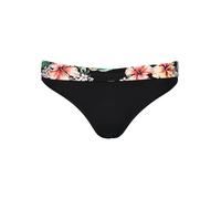 Bikini-Hose LASCANA "Salsa", Damen, Gr. 44, N-Gr, schwarz (schwarz bedruckt), Microfaser, Recycling-Polyamid, geblümt, Badehosen, mit tollem Blumenprint (58608019-44) schwarz bedruckt