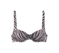 Bügel-Bikini-Top LASCANA "Kaa" Gr. 42, Cup D, schwarz (schwarz, bedruckt) Damen Bikini-Oberteile (35697528-42) schwarz, bedruckt