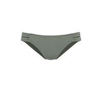 Bikini-Hose S.OLIVER "Spain", Damen, Gr. 38, N-Gr, grün (oliv), Microfaser, Microfaser, unifarben, Badehosen Bikini-Hose, mit Seitenbändern (60705820-38) oliv
