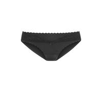 Bikinislip LASCANA, Damen, Gr. 32/34, schwarz, Microtouch, Obermaterial: 88% Polyamid, 12% Elasthan, figurbetont, Unterhosen, mit extra flachen Kanten und feiner Spitze (43663762-32) schwarz