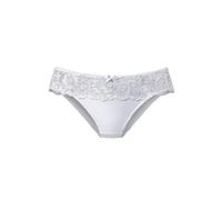 Bikinislip LASCANA "Wanda", Damen, Gr. 52/54, weiß, Microtouch, Obermaterial: 80% Polyamid, 12% Polyester, 8% Elasthan, figurbetont, Unterhosen, mit Stickerei Spitze in floraler Optik, als Dessous-Set