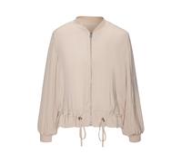 Blouson LASCANA, Herren, Gr. 42, beige, Satin, Obermaterial: 100% Polyester, unifarben, figurumspielend hüftlang, Rundhals, angesetztes Bündchen, Jacken Blouson (50297615-42) beige