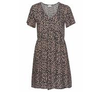 Blusenkleid LASCANA Gr. 44, N-Gr, bunt (schwarz, cognac, bedruckt) Damen Kleider Strandkleider mit Herzchenprint, lockeres T-Shirtkleid, Sommerkleid, Strandkleid (46931459-44)