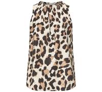 Blusentop LASCANA, Damen, Gr. 34, animal bedruckt, Satin, Obermaterial: 100% Polyester, bedruckt, figurumspielend hüftlang, hoch geschlossener Ausschnitt, Blusen Blusentop, aus Satin mit Leoprint, ele