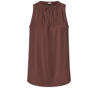 Blusentop LASCANA, Damen, Gr. 46, braun, Satin, Obermaterial: 100% Polyester, unifarben, figurumspielend hüftlang, hoch geschlossener Ausschnitt, Blusen Blusentop, aus Satin, elegantes Top (69165964-4