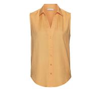 Blusentop LASCANA Gr. 36, mango peach Damen Blusen Strandblusen aus softer Webware mit Leinenanteil, Damenbluse Hemdblusenkragen Bestseller (54928303-36)