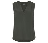 Blusentop LASCANA Gr. 34, grün (khaki) Damen Blusen Strandblusen mit V-Ausschnitt, Blusenshirt, Damenbluse, Basic Bestseller (26739438-34)