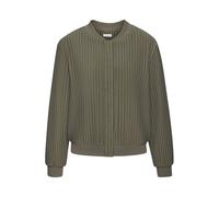 Bomberjacke LASCANA, Damen, Gr. 38, grün (khaki), Jersey, Obermaterial: 80% Polyester, 18% Viskose, 2% Elasthan. Bündchen: 95% Baumwolle, 5% Elasthan. Taschenfutter: 100% Baumwolle, unifarben, modisch